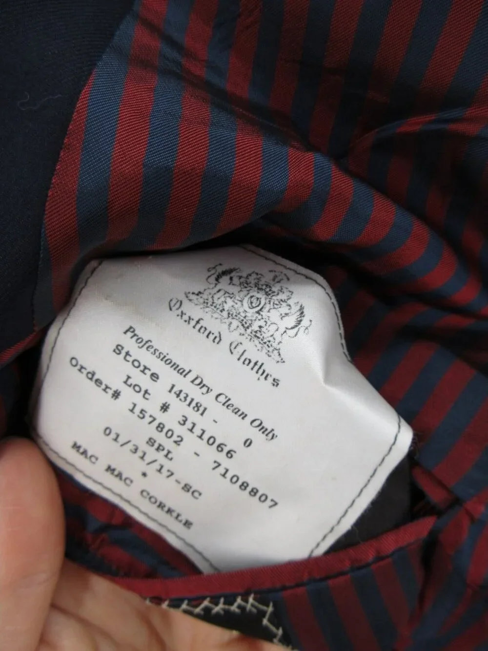 Oxxford Clothes Sport Coat 50 Navy Blazer Wool Gold Buttons Union Made